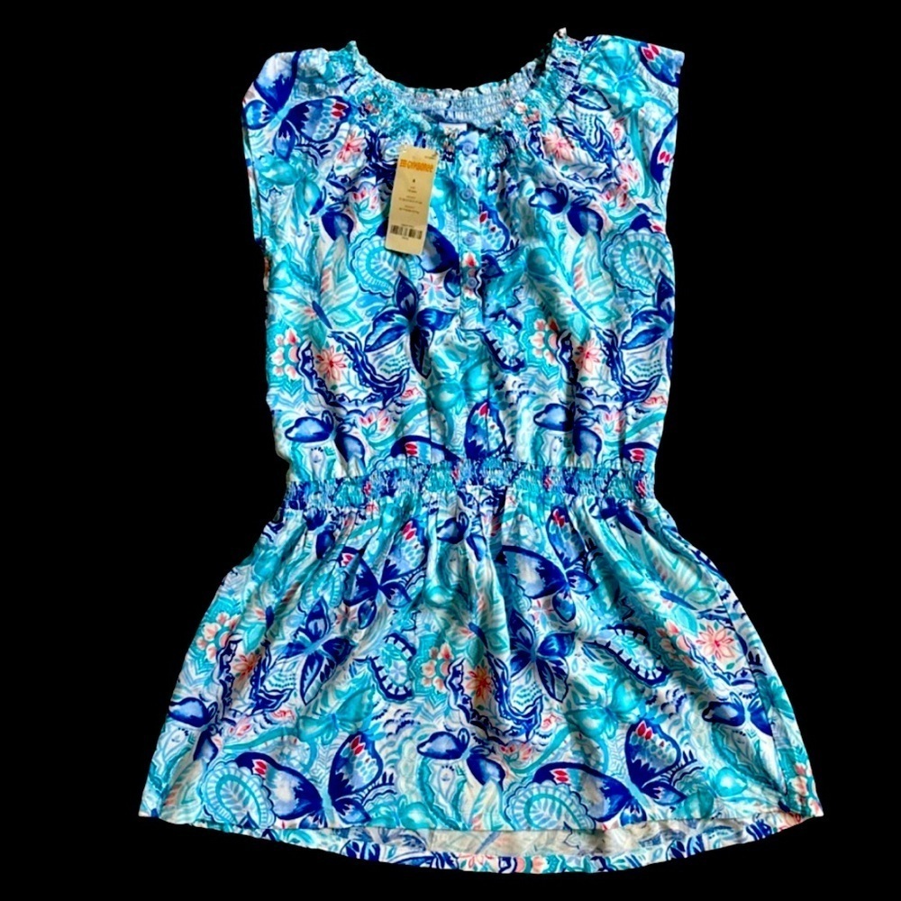 NWT Size 8 Gymboree Summer Dress Blue Floral Pattern Never Worn Condition